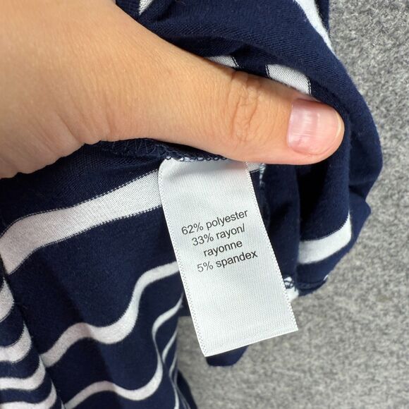 Maurices Dress Women L Large Black Striped Maxi Long Sleeveless Rayon Casual - Picture 6 of 7